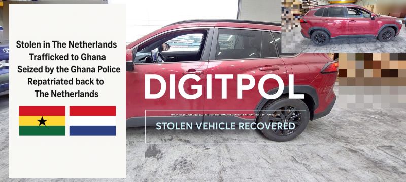 Stolen Red Toyota Tracked in Ghana and Successfully Repatriated to the Netherlands Stolen Red Toyota Tracked in Ghana and Successfully Repatriated to the Netherlands