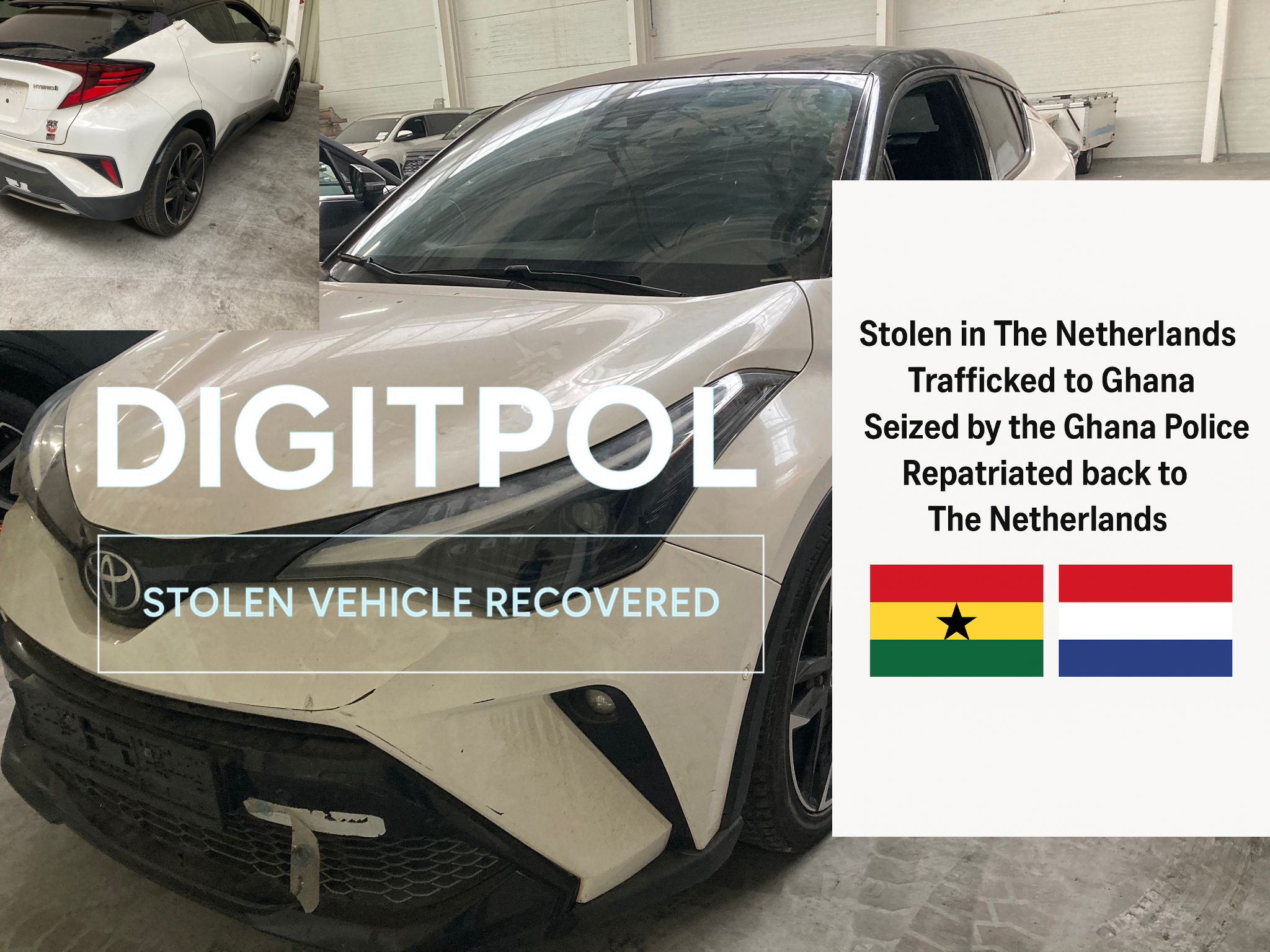 Stolen Toyota CHR recovered from Ghana Stolen Toyota CHR recovered from Ghana
